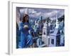 Cemetery Statues, Paintings, Graves, Crosses, and Family Tombs, Yucatan, Mexico-Michele Molinari-Framed Photographic Print