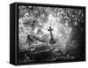 Cemetery with Cross-Craig Roberts-Framed Stretched Canvas