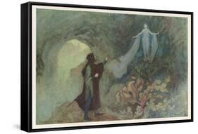 Cenerentola, (The Italian Version of the Cinderella Story) the Prince and the Fairy-Warwick Goble-Framed Stretched Canvas