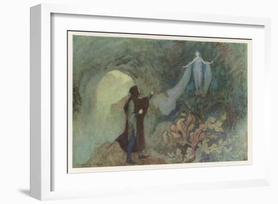 Cenerentola, (The Italian Version of the Cinderella Story) the Prince and the Fairy-Warwick Goble-Framed Art Print