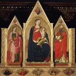 Triptych with Madonna and Saints-Cenni Di Francesco-Framed Stretched Canvas