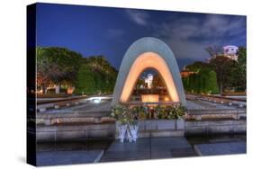 Cenotaph through Which the Atomic Dome Can Be Seen at at Peace Memorial Park in Hiroshima, Japan.-SeanPavonePhoto-Stretched Canvas