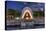 Cenotaph through Which the Atomic Dome Can Be Seen at at Peace Memorial Park in Hiroshima, Japan.-SeanPavonePhoto-Stretched Canvas