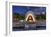 Cenotaph through Which the Atomic Dome Can Be Seen at at Peace Memorial Park in Hiroshima, Japan.-SeanPavonePhoto-Framed Photographic Print