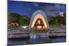 Cenotaph through Which the Atomic Dome Can Be Seen at at Peace Memorial Park in Hiroshima, Japan.-SeanPavonePhoto-Mounted Photographic Print