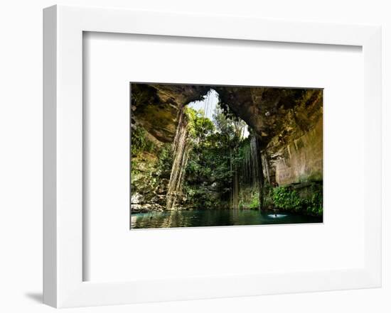 Cenote Falls Chichen Itza Mexico-null-Framed Art Print