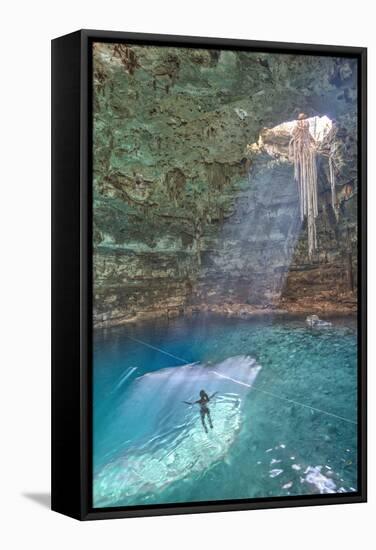 Cenote Samula, Near Valladolid, Yucatan, Mexico, North America-Richard Maschmeyer-Framed Stretched Canvas