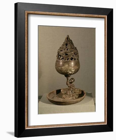 Censer in Shape of Cosmic Mountain Po-Shan-Lu, Tomb of Princess Tou Wen, Hebei, Western Han Dynasty-null-Framed Giclee Print