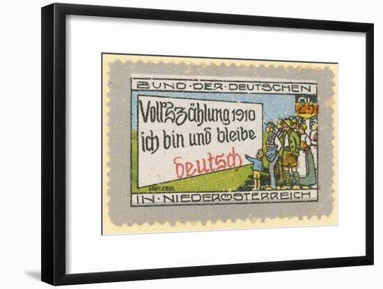 Census 1910: I Am and Remain German-null-Framed Giclee Print