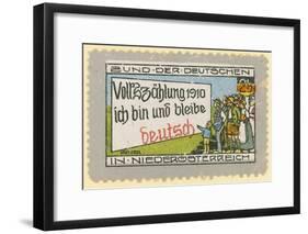 Census 1910: I Am and Remain German-null-Framed Giclee Print