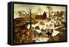 Census at Bethlehem, C.1566 (Oil on Panel)-Pieter Bruegel the Elder-Framed Stretched Canvas