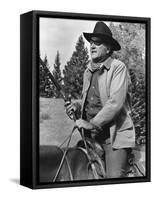 Cent Dollars pour un Sherif TRUE GRIT by Henry Athaway with John Wayne, 1969 (b/w photo)-null-Framed Stretched Canvas