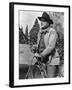 Cent Dollars pour un Sherif TRUE GRIT by Henry Athaway with John Wayne, 1969 (b/w photo)-null-Framed Photo