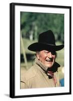 Cent Dollars pour un Sherif TRUE GRIT by Henry Athaway with John Wayne, 1969 (photo)-null-Framed Photo