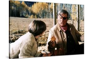 Cent Dollars pour un Sherif TRUE GRIT by Henry Athaway with John Wayne and Kim Darby, 1969 (photo)-null-Stretched Canvas