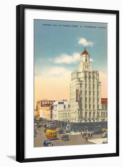 Cental Avenue, St. Petersburg, Florida-null-Framed Art Print