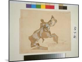 Centaur and Woman, C.1885 (Pen & Ink with Wash, Pencil and W/C on Paper)-Auguste Rodin-Mounted Giclee Print