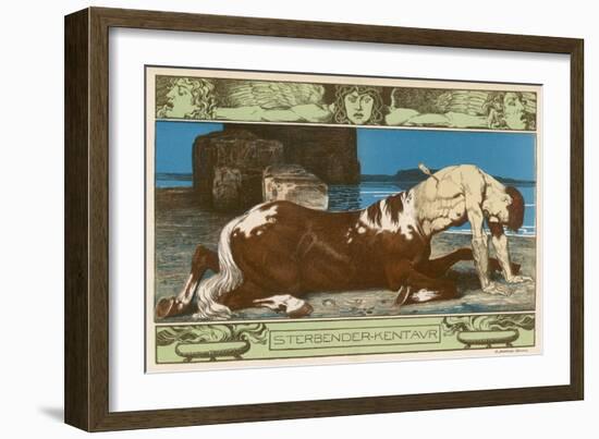 Centaur Dies Struck by a Hunter's Arrow-H. Anetsberger-Framed Art Print