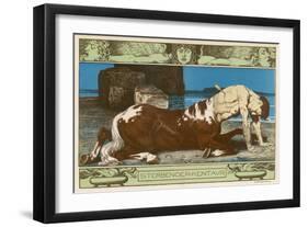 Centaur Dies Struck by a Hunter's Arrow-H. Anetsberger-Framed Art Print