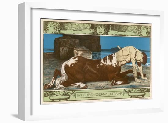 Centaur Dies Struck by a Hunter's Arrow-H. Anetsberger-Framed Art Print