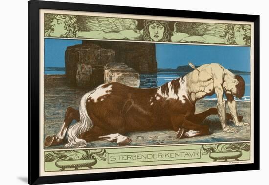 Centaur Dies Struck by a Hunter's Arrow-H. Anetsberger-Framed Art Print