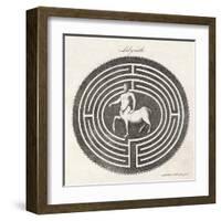 Centaur in a Labyrinth-A. Bell-Framed Art Print