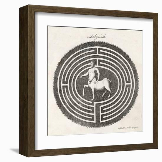 Centaur in a Labyrinth-A. Bell-Framed Art Print