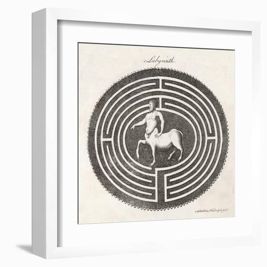 Centaur in a Labyrinth-A. Bell-Framed Art Print