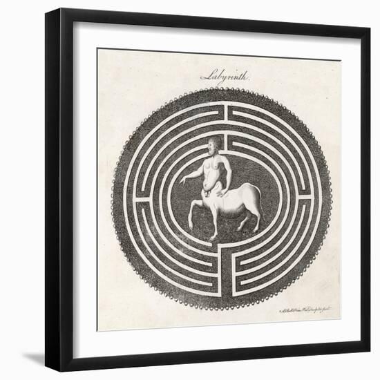 Centaur in a Labyrinth-A. Bell-Framed Art Print