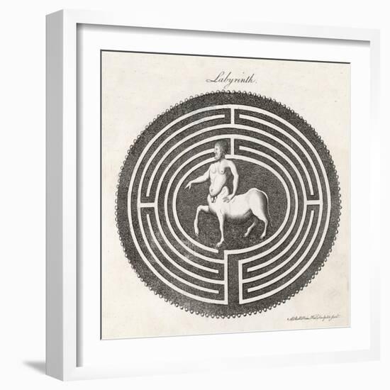 Centaur in a Labyrinth-A. Bell-Framed Art Print