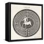 Centaur in a Labyrinth-A. Bell-Framed Stretched Canvas