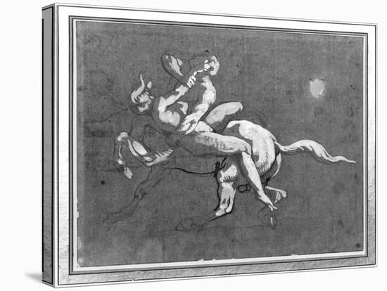 Centaur Kidnapping a Nymph-Théodore Géricault-Stretched Canvas