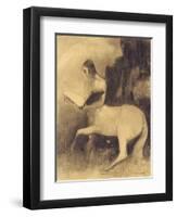 Centaure Lisant-Odilon Redon-Framed Giclee Print