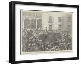 Centenary Birthday Festival of King Ludwig I at Munich, Disaster of Frightened Elephants-null-Framed Giclee Print