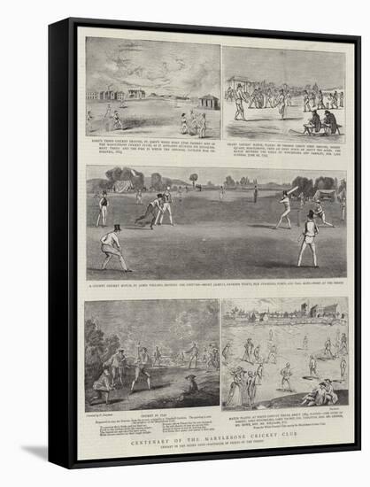 Centenary of the Marylebone Cricket Club-Francis Hayman-Framed Stretched Canvas