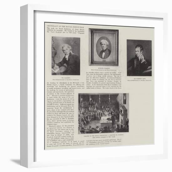 Centenary of the Royal Institution-null-Framed Giclee Print