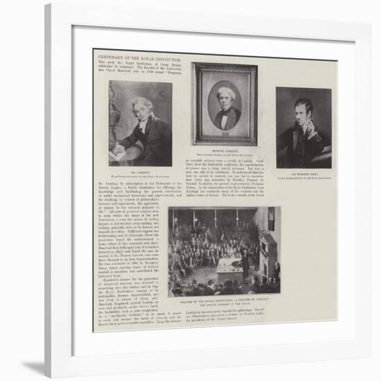 Centenary of the Royal Institution-null-Framed Giclee Print