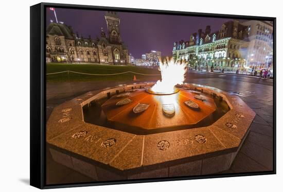 Centennial Flame Commemorating Canada's 100th Anniversary as a Confederation-Michael-Framed Stretched Canvas