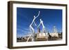 Center for Performing Arts, Sculpture by Jonathan Borofsky, Denver, Colorado, USA-Walter Bibikow-Framed Photographic Print