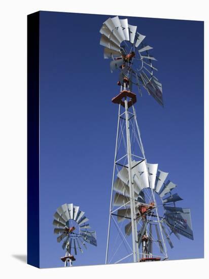 Center Historic Windmills, American Wind Power Center, Lubbock, Texas-Walter Bibikow-Stretched Canvas