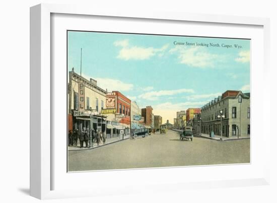 Center Street, Casper, Wyoming-null-Framed Art Print