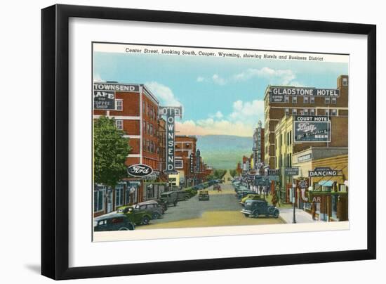 Center Street, Downtown Casper-null-Framed Premium Giclee Print