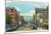 Center Street, Downtown Casper-null-Mounted Art Print