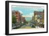 Center Street, Downtown Casper-null-Framed Art Print