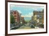 Center Street, Downtown Casper-null-Framed Art Print