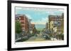 Center Street, Downtown Casper-null-Framed Art Print