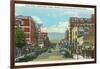 Center Street, Downtown Casper-null-Framed Art Print