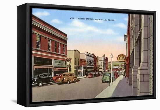 Center Street, Pocatello, Idaho-null-Framed Stretched Canvas