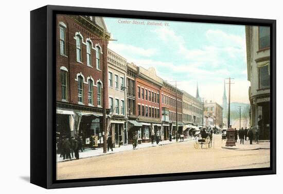 Center Street, Rutland, Vermont-null-Framed Stretched Canvas