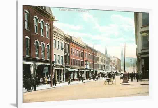 Center Street, Rutland, Vermont-null-Framed Art Print